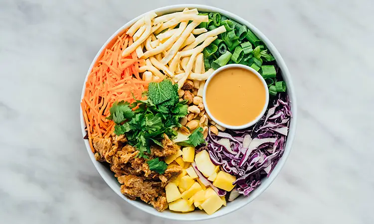 Peanut Satay salad in all its glory!